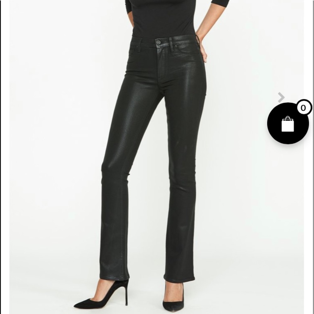 Hudson Barbara High-rise Bootcut Coated Black Jean